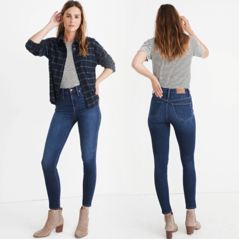 Madewell 10" High-Rise Skinny Jeans Size 25 Medium Wash Denim